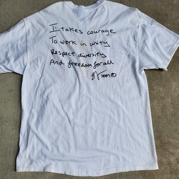 Signed 2001 Brian Joseph Artist Unity Courage Freedom Diversity XL Shirt bydee - Picture 4 of 8